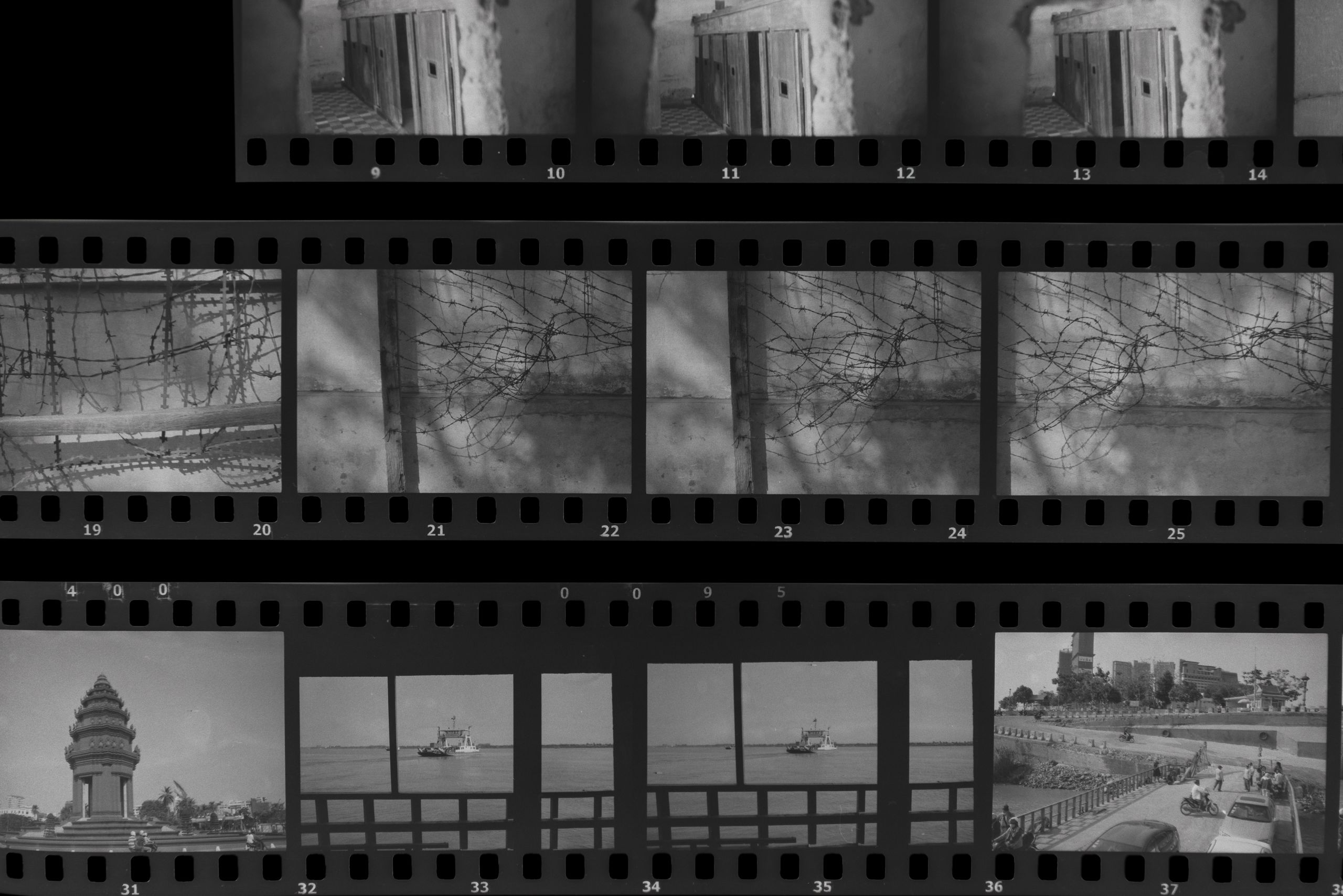Contact sheets of images taken during the visit in South Korea, 2019.